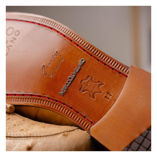 Marco Di Milano Aubiere Men's Shoes Exotic Orix Ostrich Tassels Loafers (MDM1198)-AmbrogioShoes