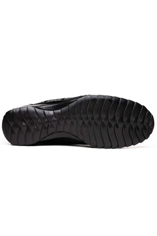 Marco Di Milano Bari Black Genuine Patchwork Lizard Skin Fashion Sneakers (MDM1142)-AmbrogioShoes