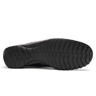 Marco Di Milano Bari Men's Shoes Purple Genuine Patchwork Lizard Skin Fashion Sneakers (MDM1142)-AmbrogioShoes