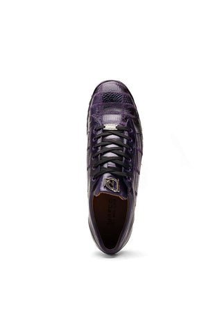 Marco Di Milano Bari Purple Genuine Patchwork Lizard Skin Fashion Sneakers (MDM1142)-AmbrogioShoes