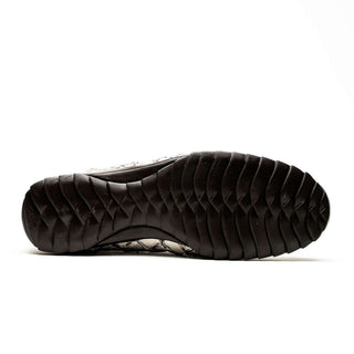 Marco Di Milano Batistini Men's Shoes Newspaper Exotic Pirarucu & Ostrich Skin Sneaker (MDM1239)-AmbrogioShoes