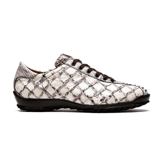 Marco Di Milano Batistini Men's Shoes Newspaper Exotic Pirarucu & Ostrich Skin Sneaker (MDM1239)-AmbrogioShoes