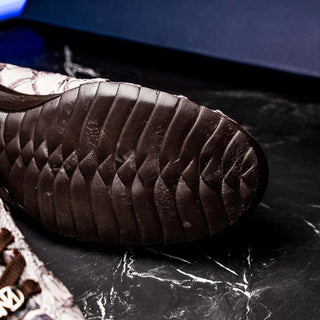 Marco Di Milano Batistini Newspaper Exotic Pirarucu & Ostrich Skin Sneaker (MDM1239)-AmbrogioShoes