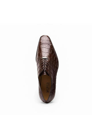 Marco Di Milano Bono Brown Genuine Alligator Whole-Cut Oxfords (MDM1183)-AmbrogioShoes