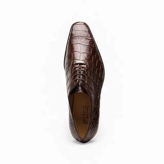 Marco Di Milano Bono Men's Shoes Brown Genuine Alligator Whole-Cut Oxfords (MDM1183)-AmbrogioShoes