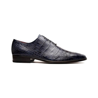 Marco Di Milano Bono Men's Shoes Navy Genuine Alligator Whole-Cut Oxfords (MDM1183)-AmbrogioShoes