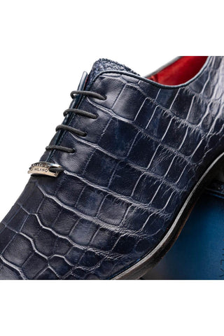 Marco Di Milano Bono Navy Genuine Alligator Whole-Cut Oxfords (MDM1183)-AmbrogioShoes