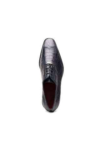 Marco Di Milano Bono Navy Genuine Alligator Whole-Cut Oxfords (MDM1183)-AmbrogioShoes