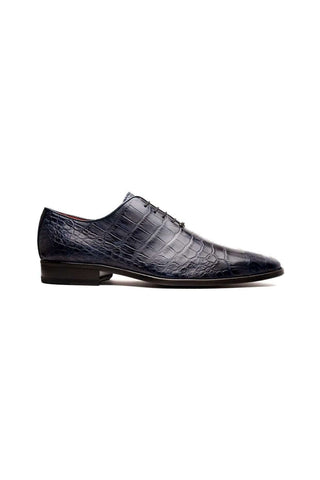 Marco Di Milano Bono Navy Genuine Alligator Whole-Cut Oxfords (MDM1183)-AmbrogioShoes