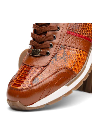 Marco Di Milano Brescia Honey Genuine Snake Skin / Calf-Skin Leather Sneakers (MDM1124)-AmbrogioShoes