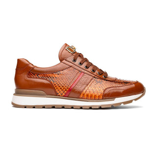 Marco Di Milano Brescia Honey Genuine Snake Skin / Calf-Skin Leather Sneakers (MDM1124)-AmbrogioShoes
