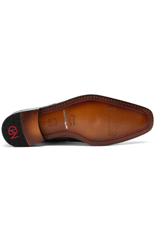 Marco Di Milano Cancun Black Exotic Hornback Crocodile Skin Derby (MDM1003)-AmbrogioShoes