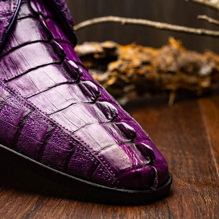 Marco Di Milano Cancun Exotic Hornback Crocodile Skin Derby (MDM1003)