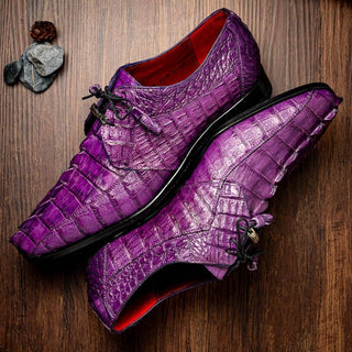 Marco Di Milano Cancun Exotic Hornback Crocodile Skin Derby (MDM1003)