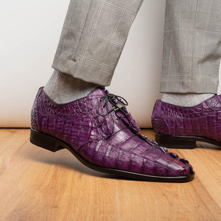 Marco Di Milano Cancun Exotic Hornback Crocodile Skin Derby (MDM1003)
