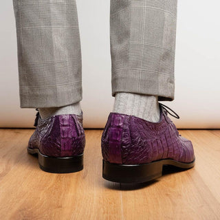 Marco Di Milano Cancun Exotic Hornback Crocodile Skin Derby (MDM1003)