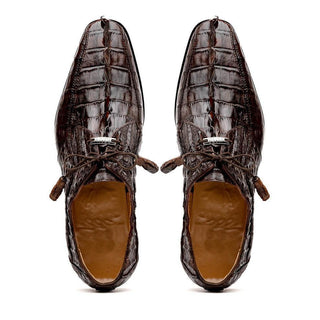 Marco Di Milano Cancun Exotic Hornback Crocodile Skin Derby (MDM1003)