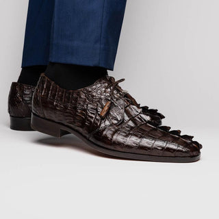 Marco Di Milano Cancun Exotic Hornback Crocodile Skin Derby (MDM1003)
