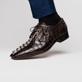 Marco Di Milano Cancun Exotic Hornback Crocodile Skin Derby (MDM1003)