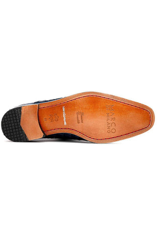 Marco Di Milano Cancun Gray Exotic Hornback Crocodile Skin Derby (MDM1003)-AmbrogioShoes