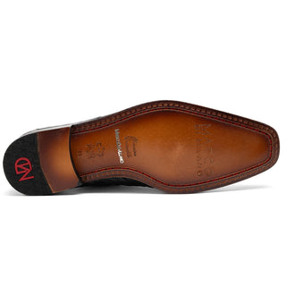 Marco Di Milano Cancun Men's Shoes Black Exotic Hornback Crocodile Skin Derby (MDM1003)-AmbrogioShoes