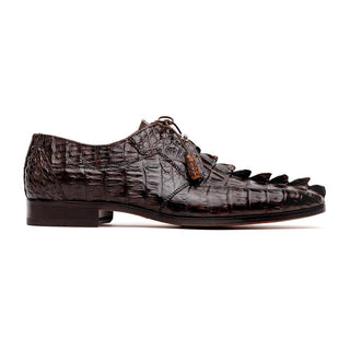 Marco Di Milano Cancun Men's Shoes Brown Exotic Hornback Crocodile Skin Derby (MDM1003)-AmbrogioShoes