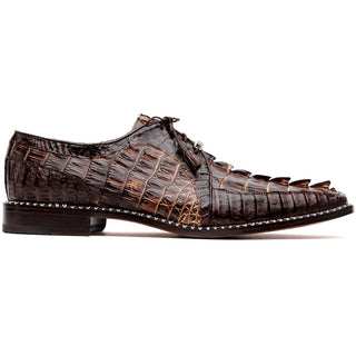 Marco Di Milano Caribe Men's Shoes Orix & Brown Genuine Hornback Caiman Crocodile Derby (MDM1118)-AmbrogioShoes