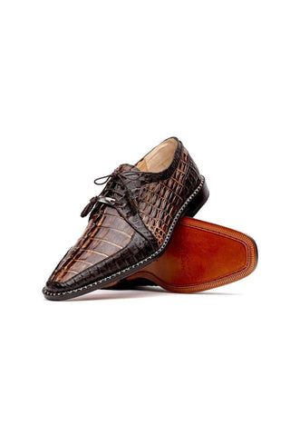 Marco Di Milano Caribe Orix & Brown Genuine Hornback Caiman Crocodile Derby (MDM1118)-AmbrogioShoes