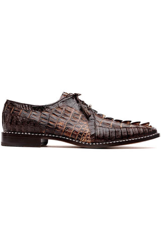 Marco Di Milano Caribe Orix & Brown Genuine Hornback Caiman Crocodile Derby (MDM1118)-AmbrogioShoes