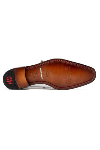 Marco Di Milano Caribe White & Newspaper Genuine Hornback Caiman Crocodile Derby (MDM1118)-AmbrogioShoes