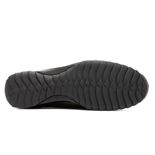 Marco Di Milano Crater Men's Shoes Olive Exotic Crocodile / Lizard Derby Sneakers (MDM1190)-AmbrogioShoes