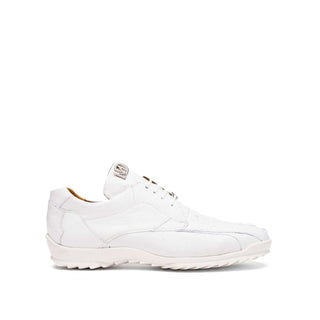 Marco Di Milano Crater White Exotic Crocodile & Lizard Skin Sneakers (MDM1252)-AmbrogioShoes