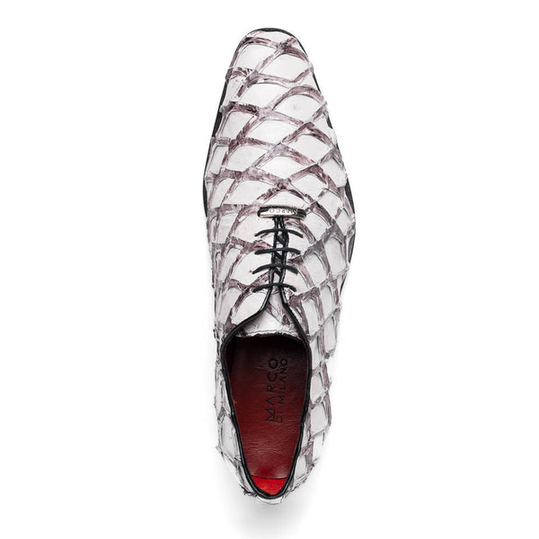 Marco Di Milano Criss Men's Shoes Newspaper Genuine Pirarucu Dress Oxfords (MDM1154)-AmbrogioShoes