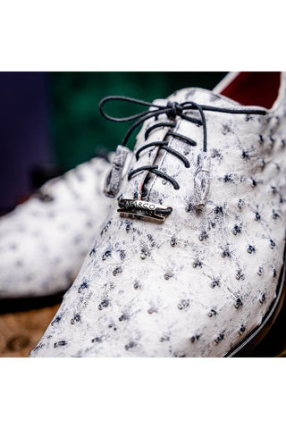 Marco Di Milano Criss Newspaper Exotic Ostrich Quill Oxfords (MDM1073)-AmbrogioShoes