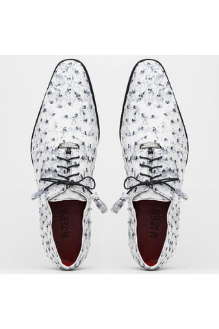 Marco Di Milano Criss Newspaper Exotic Ostrich Quill Oxfords (MDM1073)-AmbrogioShoes