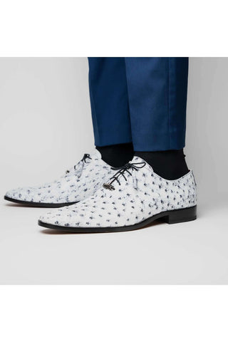 Marco Di Milano Criss Newspaper Exotic Ostrich Quill Oxfords (MDM1073)-AmbrogioShoes