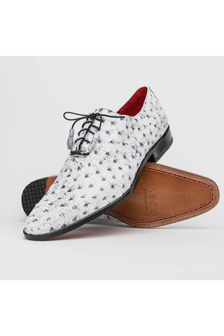 Marco Di Milano Criss Newspaper Exotic Ostrich Quill Oxfords (MDM1073)-AmbrogioShoes