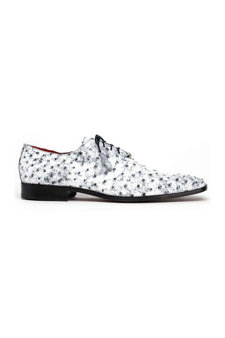 Marco Di Milano Criss Newspaper Exotic Ostrich Quill Oxfords (MDM1073)-AmbrogioShoes