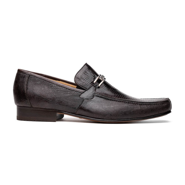 Marco Di Milano Fabro Men's Shoes Brown Exotic Lizard Horsebit Loafers (MDM1080)-AmbrogioShoes