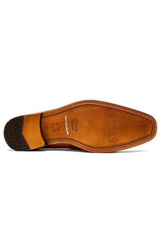 Marco Di Milano Fangio Cognac Genuine Ostrich Leg / Ostrich Quill Penny Loafers (MDM1112)-AmbrogioShoes