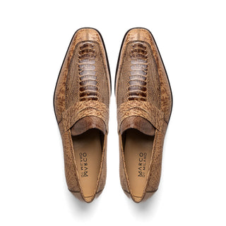 Marco Di Milano Fangio Men's Shoes Orix Genuine Ostrich Leg / Ostrich Quill Penny Loafers (MDM1112)-AmbrogioShoes