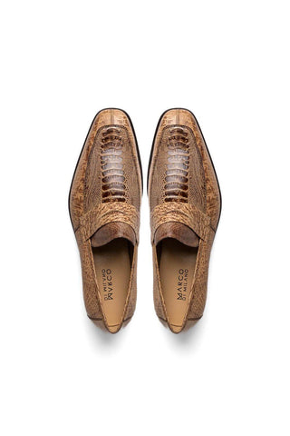 Marco Di Milano Fangio Orix Genuine Ostrich Leg / Ostrich Quill Penny Loafers (MDM1112)-AmbrogioShoes