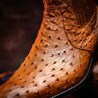 Marco Di Milano Giorgio Brandy Genuine Ostrich Quill Boots (MDM1151)-AmbrogioShoes