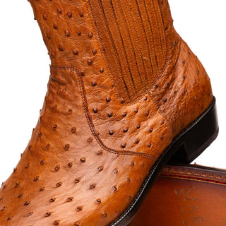 Marco Di Milano Giorgio Brandy Genuine Ostrich Quill Boots (MDM1151)-AmbrogioShoes