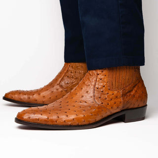 Marco Di Milano Giorgio Brandy Genuine Ostrich Quill Boots (MDM1151)-AmbrogioShoes