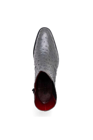 Marco Di Milano Giorgio Gray Genuine Ostrich Quill Boots (MDM1151)-AmbrogioShoes