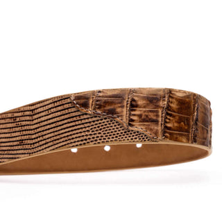 Marco Di Milano Giovanni Men's Pantano Orix Genuine Lizard & Crocodile Skin Belts (MDMB1049)-AmbrogioShoes