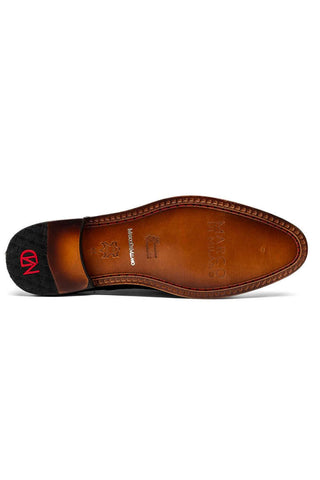 Marco Di Milano John Black Exotic Caiman Crocodile / Woven Leather Oxfords (MDM1178)-AmbrogioShoes