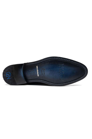 Marco Di Milano John Navy Exotic Caiman Crocodile / Woven Leather Oxfords (MDM1178)-AmbrogioShoes