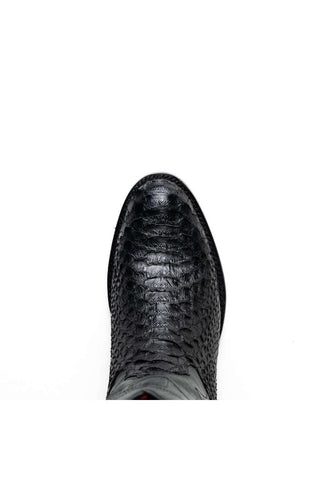 Marco Di Milano Kansas Black Genuine Python / Calf-Skin Leather Cowboy Boot (MDM1211)-AmbrogioShoes